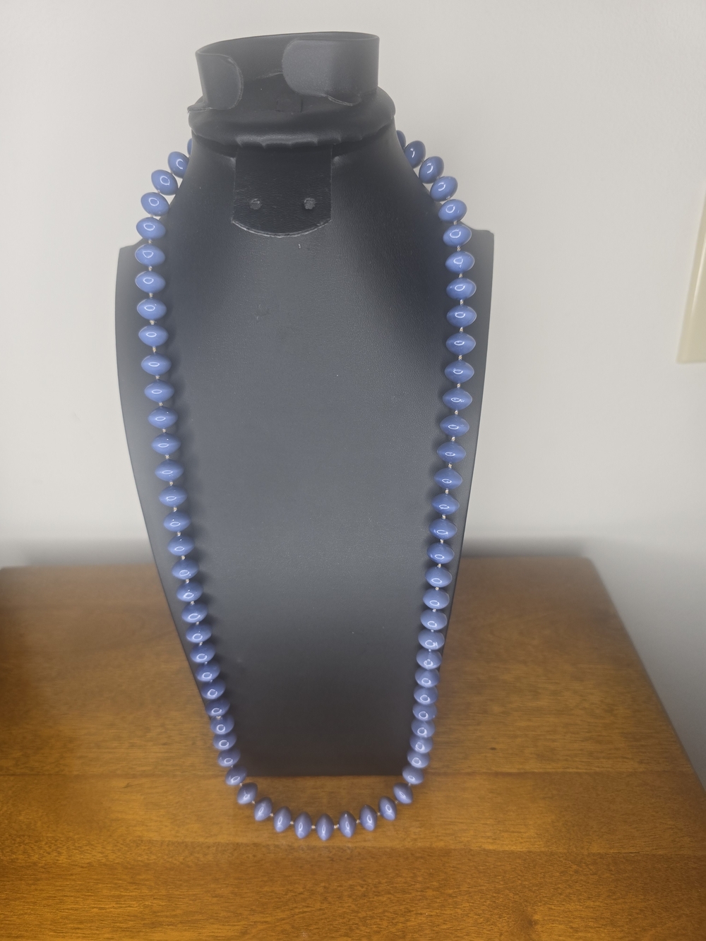 Classic Blue Bead Necklace for Women